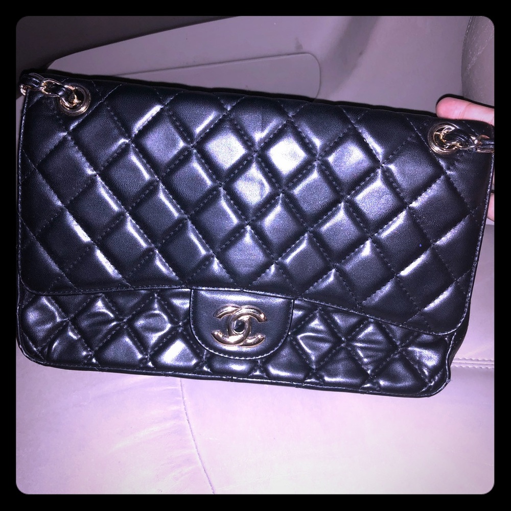 Quilted black purse